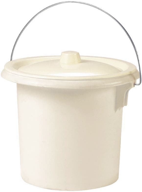 EDA Hygiene-Eimer, mit Metallgriff, 5,5 Liter, creme
