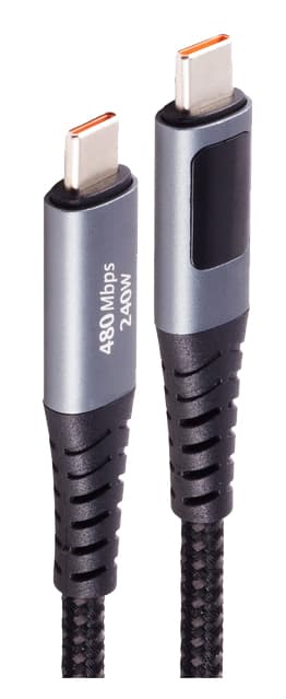 shiverpeaks Daten- & Ladekabel USB-C 2.0, mit Display, 0,5 m