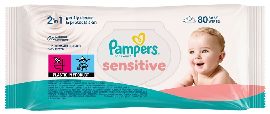 Pampers Feuchttücher sensitive, Travelpack