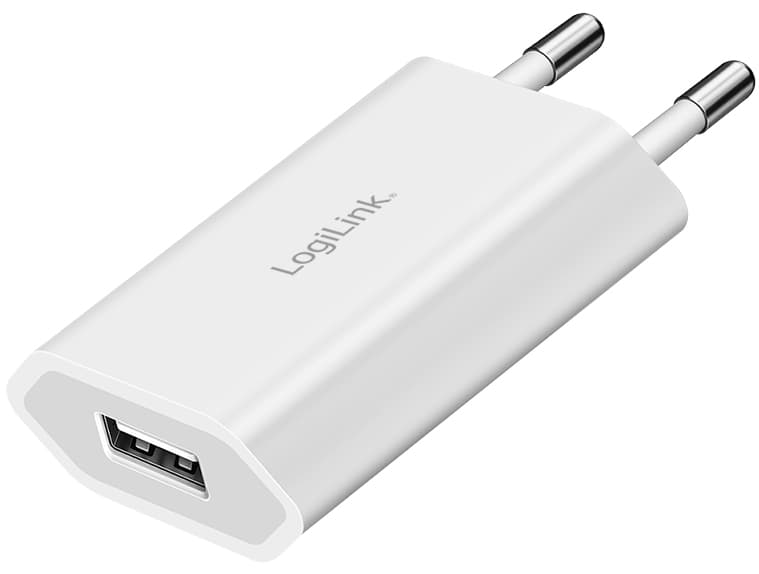 LogiLink USB-Steckdosenadapter, 1x USB-A, 5 Watt, weiß