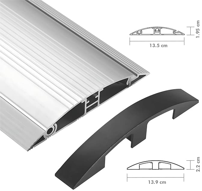LogiLink Kabelbrücke, aus Alu & ABS, Länge: 754 mm, silber