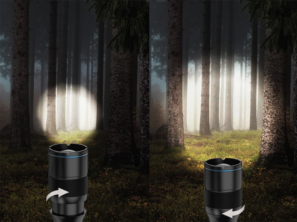 ANSMANN Akku LED-Taschenlampe Adventure TA2500RF, schwarz