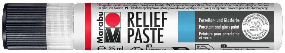 Marabu Reliefpaste, Liner, 25 ml, 070 weiß