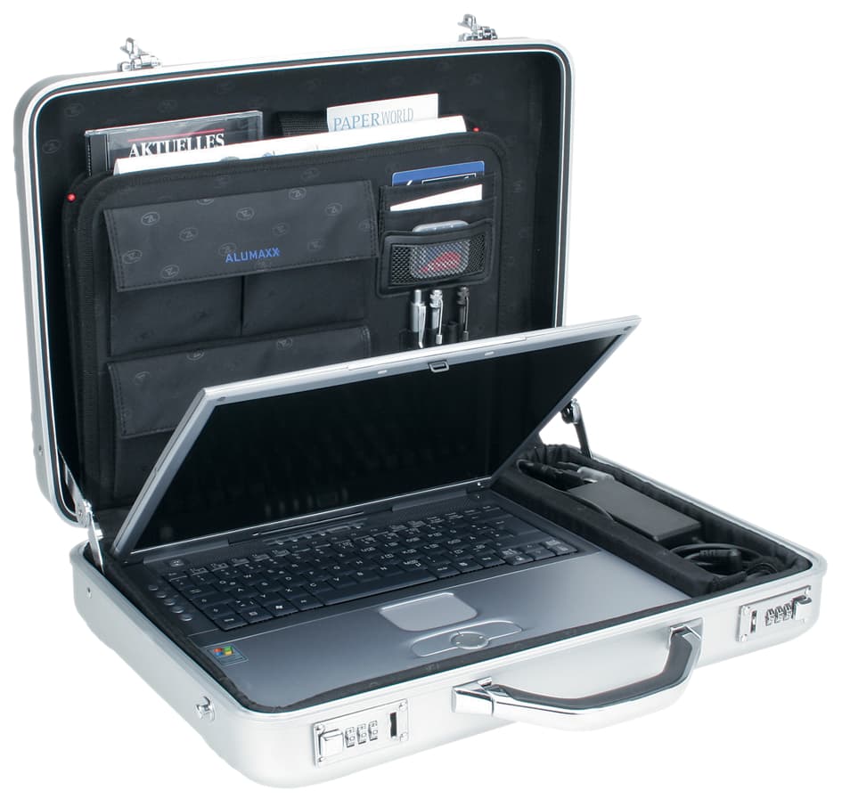ALUMAXX Laptop-Attaché-Koffer , MERCATO, , Aluminium, silber