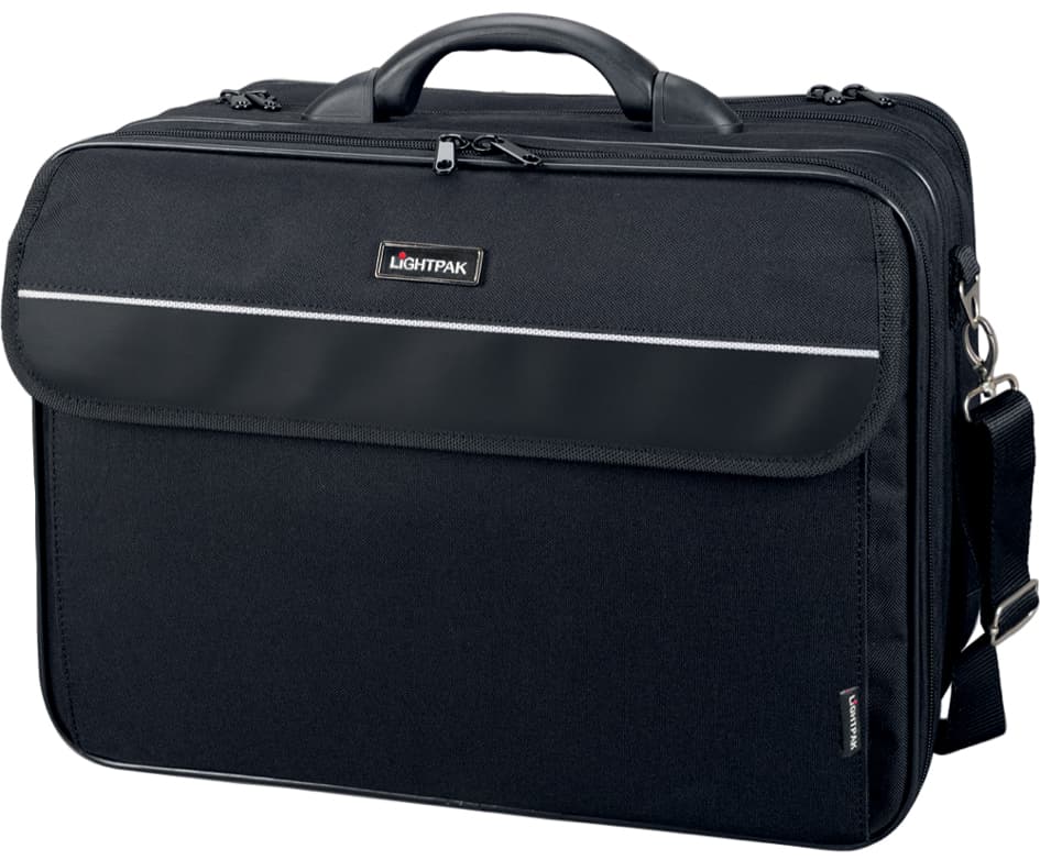 LiGHTPAK Notebook-Tasche , CORNICHE, , aus Nylon, schwarz