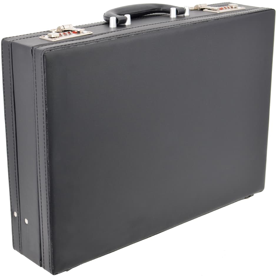 Alassio Attaché-Koffer , PONTE, , Lederimitat, schwarz
