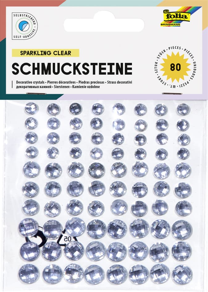 folia Schmucksteine , Clear, , selbstklebend, transparent