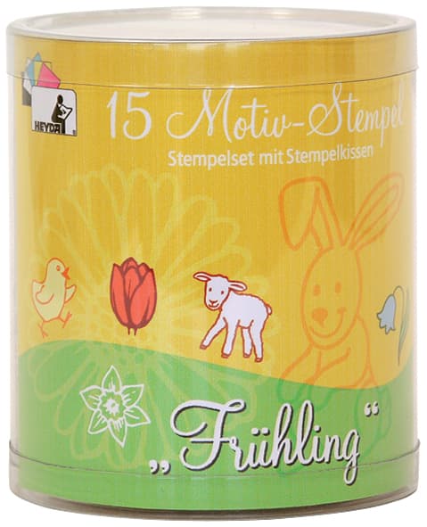 HEYDA Motivstempel-Set , Frühling, , Klarsicht-Runddose