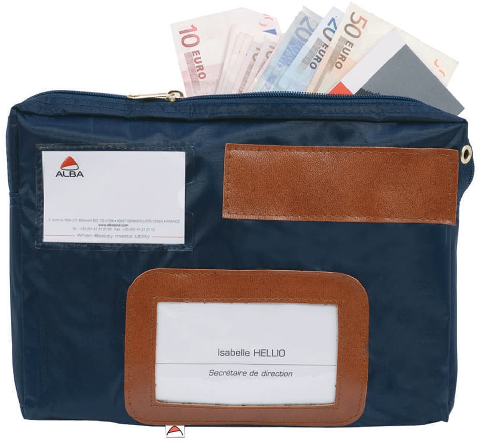 ALBA Banktasche , POCAIS, mit Dehnfalte, Polyester, blau