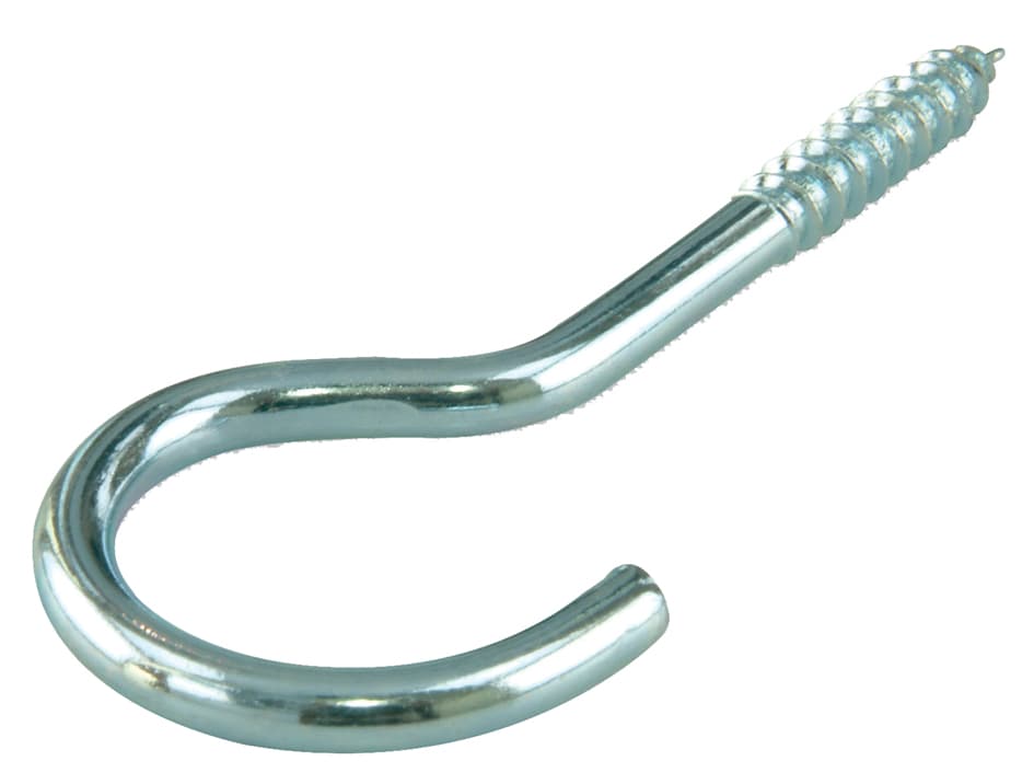 suki. Schraubhaken, gebogen, 30 x 2,6 mm, verzinkt, 30 Stück