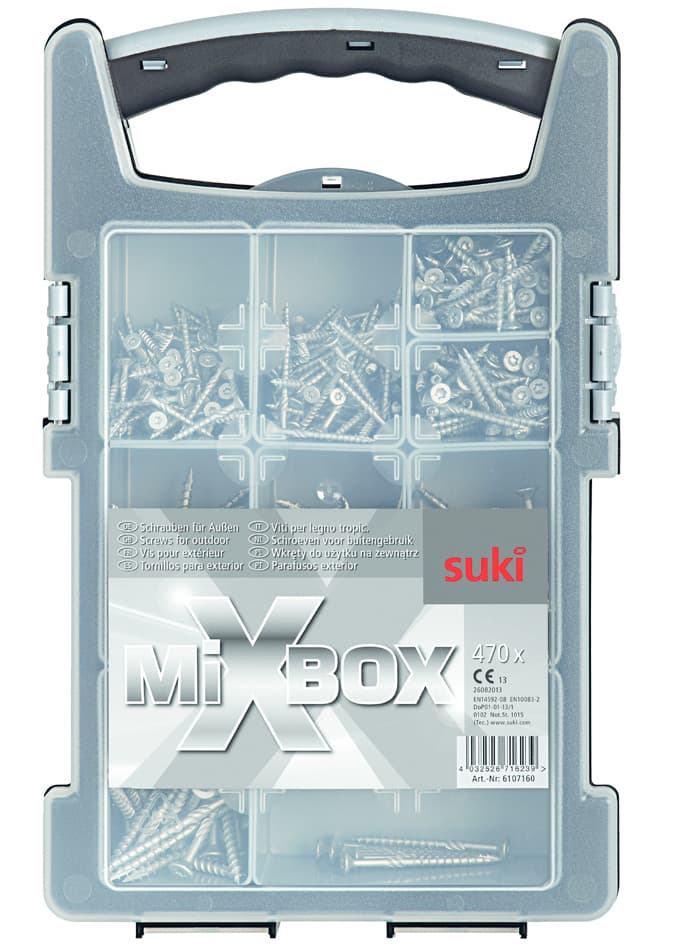 suki. Mixbox , Schrauben für Außen, , 470 teilig