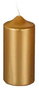 PAPSTAR Stumpenkerze, 60 mm, gold