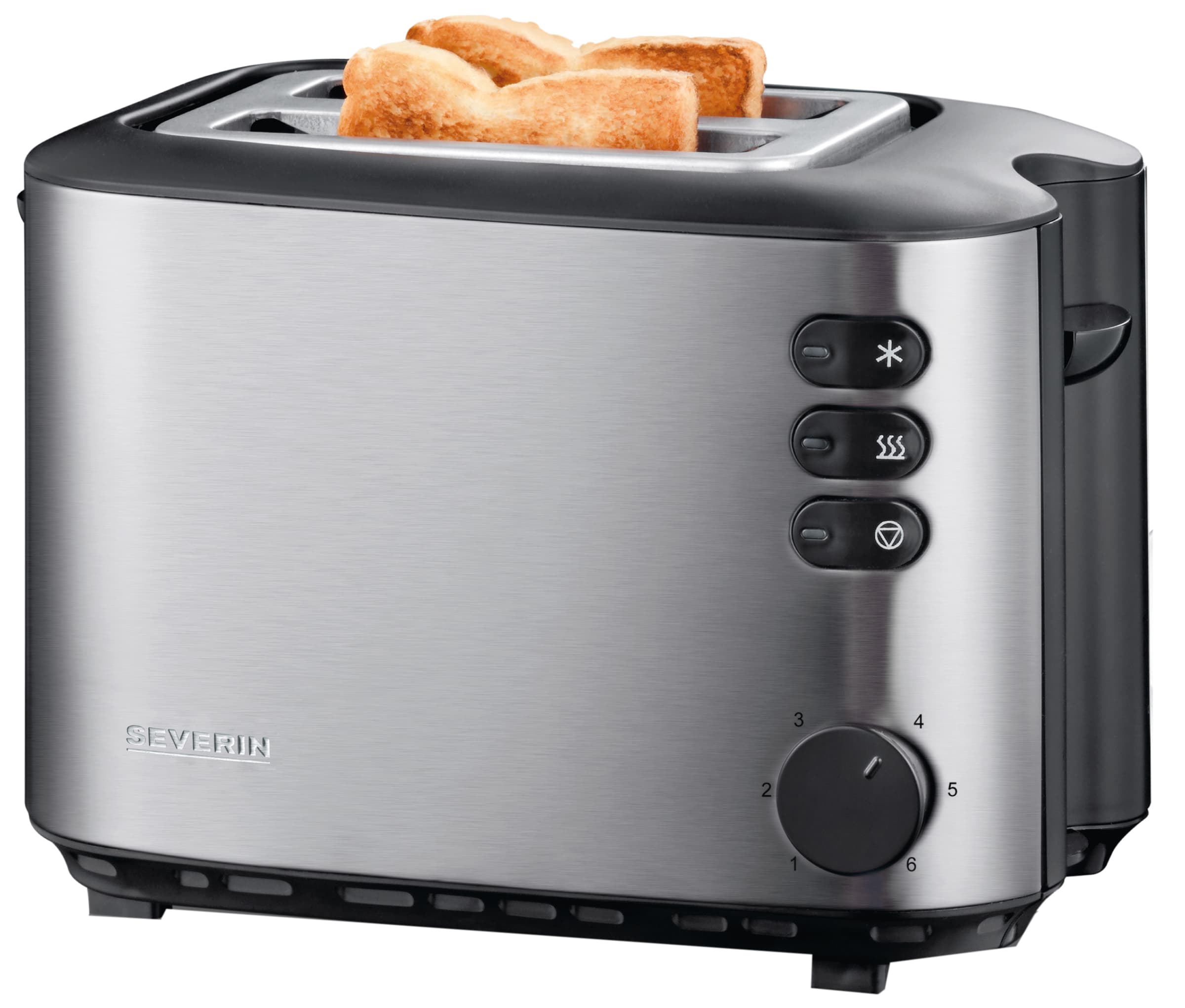 SEVERIN 2-Scheiben-Toaster AT 2514, Edelstahl / schwarz