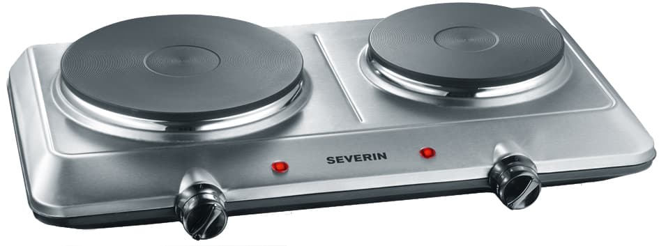 SEVERIN Doppelkochplatte DK 1014, Edelstahl / schwarz