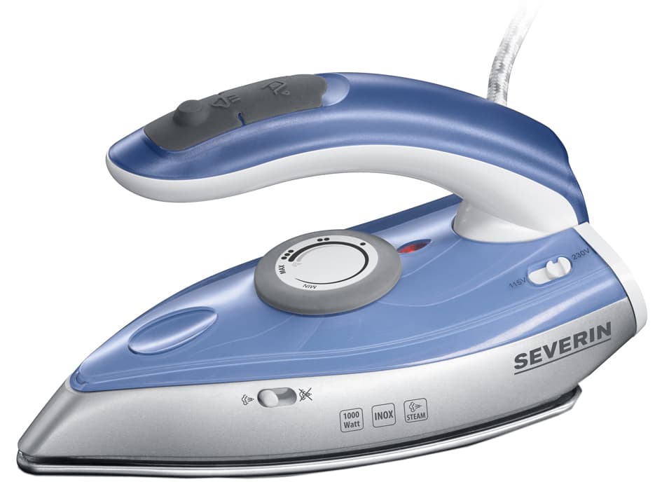 SEVERIN Reise-Dampfbügeleisen BA 3234, silber / blau