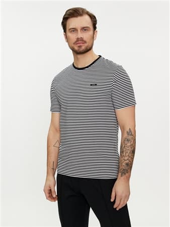 Calvin Klein Cotton Stripe T-Shirt - Black - S