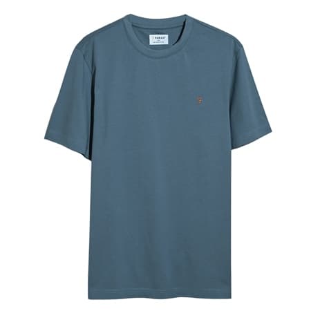 Farah Danny Organic Cotton Regular Fit T-shirt - Chalk Blue - XL