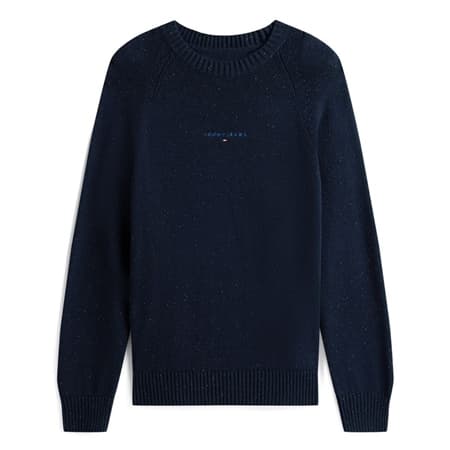 Tommy Jeans Linear Logo Raglan Sleeve Slim Jumper - Navy - L