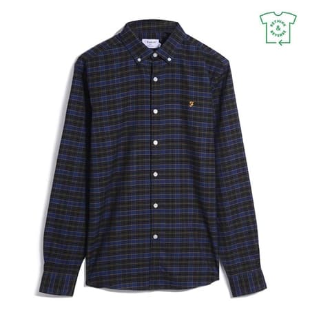 Farah Fraser Check Shirt - Evergreen - XL