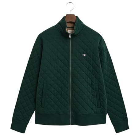 Gant Quilted Cord Collar Full Zip Jacket - Green - XL
