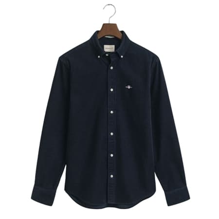 Gant Regular Fit Cotton Corduroy Shirt - Navy - 2XL