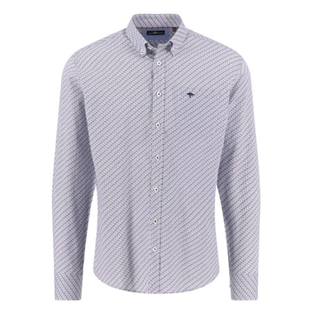 Fynch Hatton Seasonal Combi Print Button Down Shirt - Wine - M