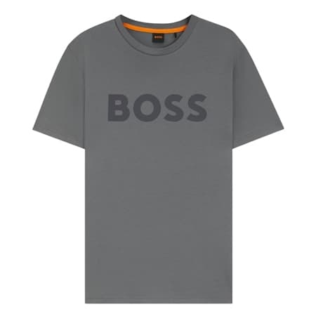 Boss Thinking T-shirt with Rubber-print Logo - Grey - S