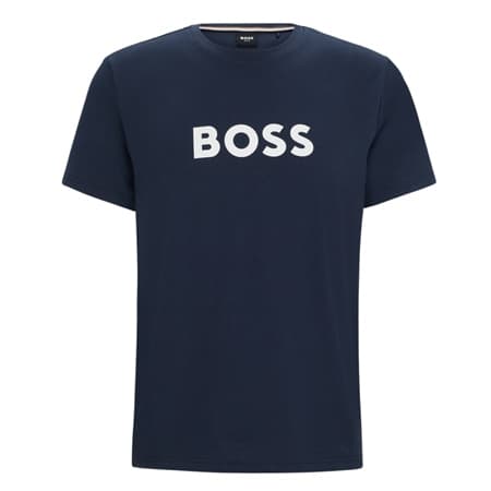 Boss Logo Cotton-jersey T-Shirt - Navy - XL