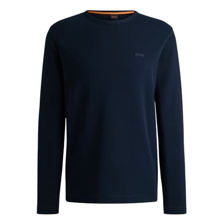Boss Tempesto Long Sleeve Waffle T-shirt - Navy - XL