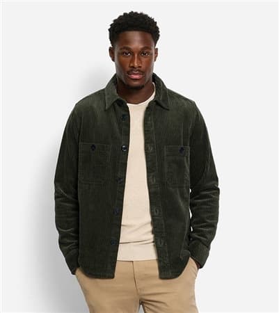 Olymp Corduroy Overshirt - Green - S