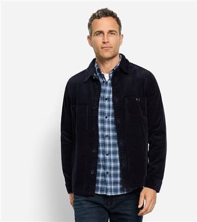 Olymp Corduroy Overshirt - Navy - XL