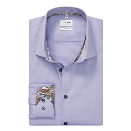 Olymp Solid Colour Buisness Shirt - Purple - 17.5