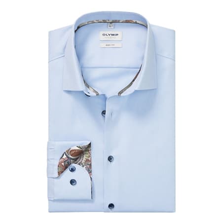 Olymp Solid Colour Buisness Shirt - Blue - 16.5