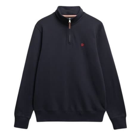 Superdry Preppy Half Zip Jumper - Dark Navy - XL