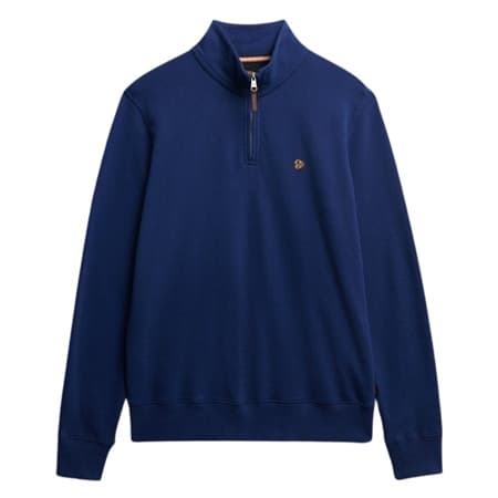 Superdry Preppy Half Zip Jumper - Navy - XL
