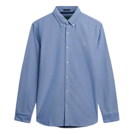 Superdry Classic Oxford L/S Shirt - Blue - XL