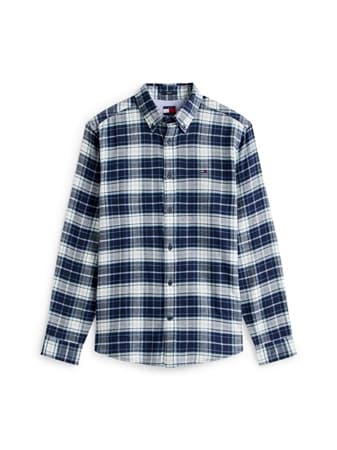 Tommy Jeans Regular Fit Check Flannel Shirt - Navy - XL