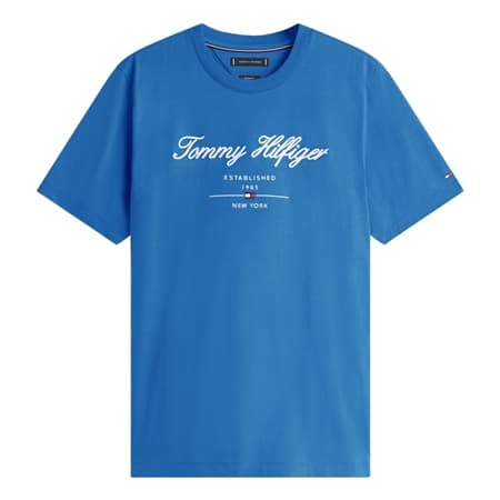 Tommy Hilfiger Script Logo T-shirt - Blue - XL