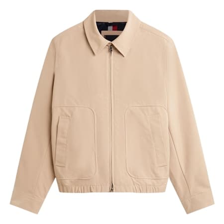 Tommy Hilfiger Packable Water Repellent Zip-Thru Ivy Jacket - Beige - XL