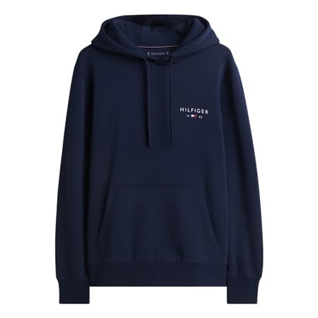 Tommy Hilfiger Brand Love Small Logo Hoodie - Navy - XS