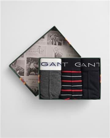 Gant Striped Trunk Boxer 3-Pack Gift Box - Black - L