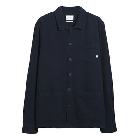 Farah Castlefield Waffle Overshirt - Navy - S