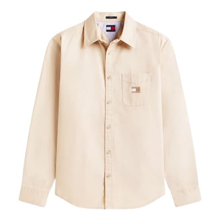 Tommy Jeans Washed Twill Shirt - Beige - XL