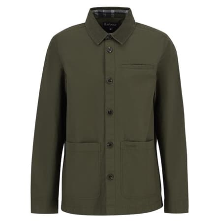 Barbour Cole Tailored Poplin Overshirt - Green - XL