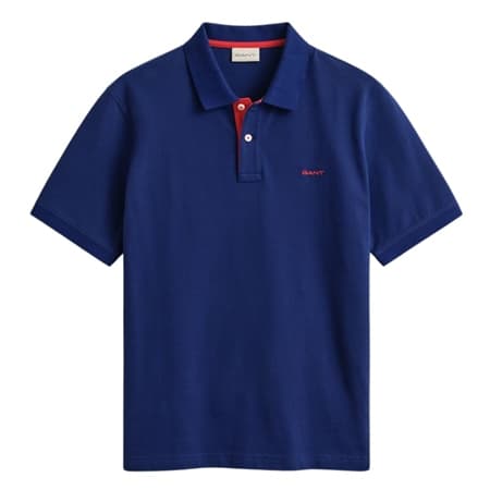 Gant Reg Contrast Pique Ss Polo - Navy - XL