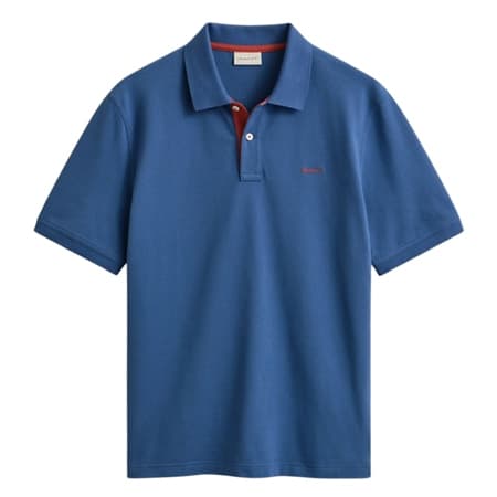 Gant Reg Contrast Pique Ss Polo - Blue - XL