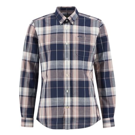 Barbour Newbridge Checked Tailored Shirt - Navy - XL