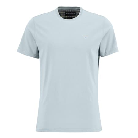 Barbour Tartan Sports T-Shirt - Sky Blue - XL