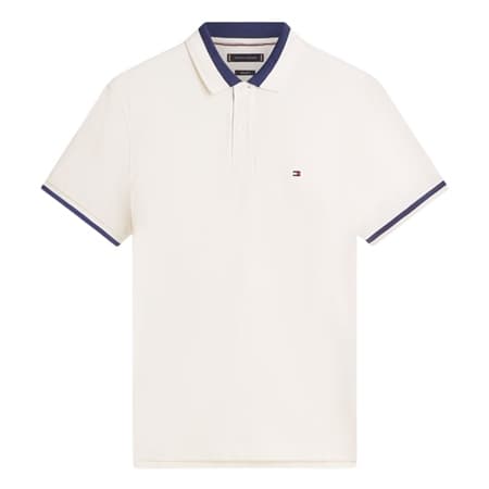 Tommy Hilfiger Contrast Collar Block Polo Shirt - White - XL