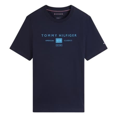 Tommy Hilfiger Brand Love Mono Logo T-shirt - Navy - XL
